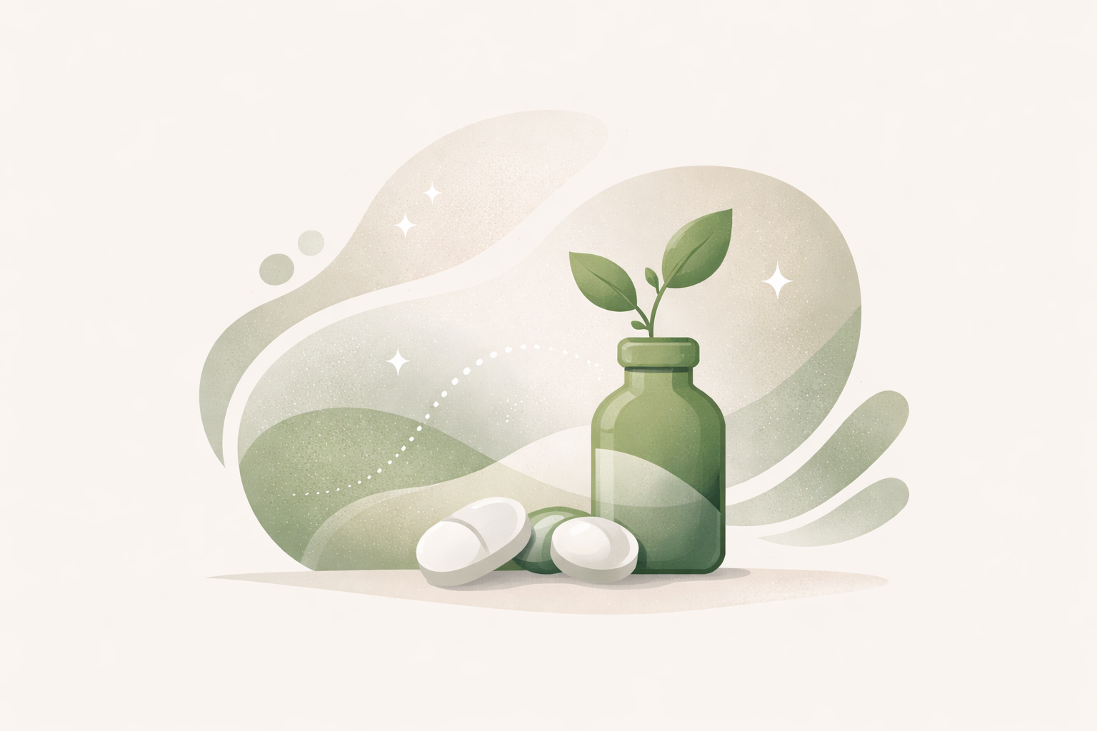 Ilustração representando cuidado, equilíbrio e bem-estar emocional